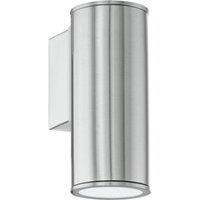 Loops IP44 Outdoor Wall Light Stainless Steel 1 x 3W GU10 Bulb Porch Down Lamp in Metallics