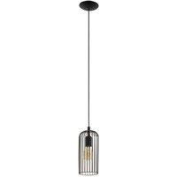 Loops Hanging Ceiling Pendant Light Black & Copper Cage Shade 1 x 60W E27 Bulb