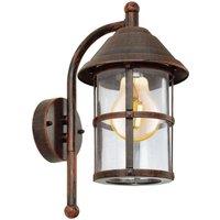 Loops IP23 Outdoor Wall Light Antique Brown Zinc Plated Steel 1 x 60W E27 Bulb in Metallics