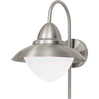 Loops IP44 Outdoor Wall Light Stainless Steel Opal Fisherman 1x 60W E27 Porch Lamp in Metallics