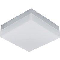 Loops IP44 Outdoor Wall Light White Plastic 8.2W Built in LED Porch Lamp