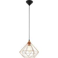 Loops Hanging Ceiling Pendant Light Copper Wire Cage 1x E27 Hallway Feature Lamp