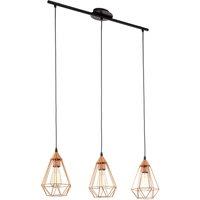 Loops Hanging Ceiling Pendant Light Copper Wire Cage 3x E27 Kitchen Island Feature
