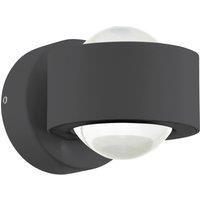 Loops IP44 Outdoor Wall Light Anthracite Cast Aluminium 2W Built in LED Lamp