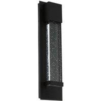 Loops IP44 Outdoor Wall Light Black Bubble Glass 3.3W Built in LED Porch Lamp