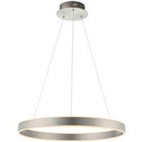 Loops Ceiling Pendant Light Matt Nickel & Frosted Acrylic 43W LED Bulb Included in Metallics