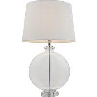 Loops Table Lamp - Clear Glass & Nickel Plate - 60W E27 - Bedside Light Base & Shade in Metallics