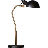 Loops Table Lamp Satin Black & Aged Brass Paint 7W LED E14 Bedside Light
