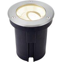 Loops Stainless Steel Drive Over IP67 Ground Light - 13W Warm White LED - Tilting Head in Metallics