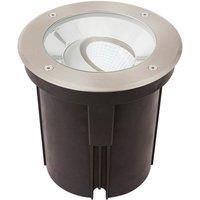 Loops Stainless Steel Drive Over IP67 Ground Light - 16.5W Cool White Tilting Head LED in Metallics