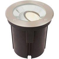 Loops Stainless Steel Drive Over IP67 Ground Light - 16.5W Warm White Tilting Head LED in Metallics