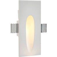 Loops Plaster-In Rectangular Wall Light - 1.5W Warm White LED - Trimless Design