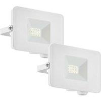 Loops 2 PACK IP65 Outdoor Wall Flood Light White Adjustable 10W LED Porch Lamp