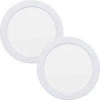Loops 2 PACK Wall / Ceiling Flush Downlight White Round Spotlight 10.5W LED 4000K