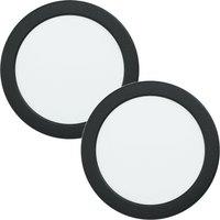 Loops 2 PACK Wall / Ceiling Flush Downlight Black Recess Spotlight 10.5W LED