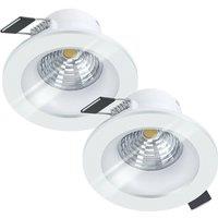 Loops 2 PACK Wall / Ceiling Flush Downlight White Recessed Spotlight 6W LED
