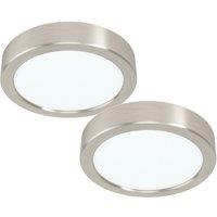 Loops 2 PACK Wall / Ceiling Light Satin Nickel 160mm Round Surface 10.5W LED 3000K in Metallics