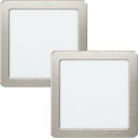 Loops 2 PACK Wall / Ceiling Flush Downlight Satin Nickel Spotlight 10.5W LED in Metallics