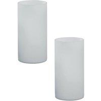 Loops 2 PACK Table Desk Lamp Shade White Glass Opal Matt In Line Switch E14 1x60W