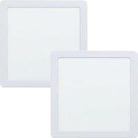 Loops 2 PACK Ceiling Flush Downlight 216mm White Square Spotlight 16.5W 3000K LED