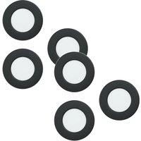 Loops 2 PACK 3 PACK Flush Ceiling Downlight Black Steel 2.7W LED 85mm Round