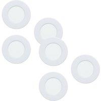 Loops 2 PACK 3 PACK Flush Ceiling Downlight White Steel 2.7W LED 85mm 3000K