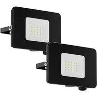 Loops 2 PACK IP65 Outdoor Wall Flood Light Black Adjustable 20W LED Porch Lamp