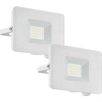 Loops 2 PACK IP65 Outdoor Wall Flood Light White Adjustable 20W LED Porch Lamp