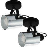 Loops 2 PACK Wall Light Black Chrome Shade Black Transparent Glass Vaporized E27 28W