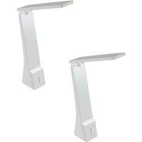 Loops 2 PACK Table Lamp Colour White Integral Rechargeable Battery LED 1.8W Included