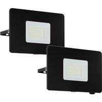Loops 2 PACK IP65 Outdoor Wall Flood Light Black Adjustable 50W LED Porch Lamp