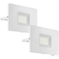 Loops 2 PACK IP65 Outdoor Wall Flood Light White Adjustable 50W LED Porch Lamp