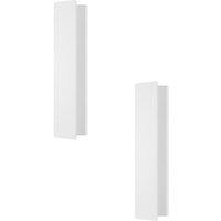 Loops 2 PACK Wall Light Colour White Aluminium Steel Enclosure Bulb LED 12W Included