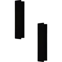 Loops 2 PACK Wall Light Colour Black Aluminium Steel Enclosure Bulb LED 12W Included