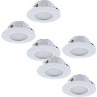 Loops 2 PACK 3 PACK Flush Ceiling Downlight White Round Spotlight 6W Built in LED