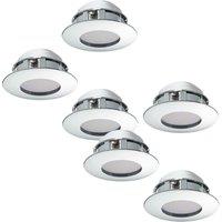 Loops 2 PACK 3 PACK Flush Ceiling Downlight Chrome Recessed Spotlight 6W LED