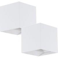 Loops 2 PACK IP54 Outdoor Wall Flood Light White Adjustable 3.3W LED Porch Lamp