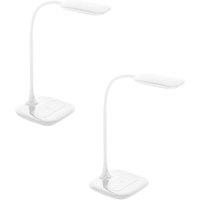 Loops 2 PACK Table Desk Lamp Colour White Touch On/Off Dimming Bulb LED 3.4W Included