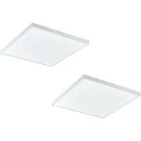 Loops 2 PACK 300mm Sleek Ceiling Light White Slim Square Low Profile 11W LED 4000K
