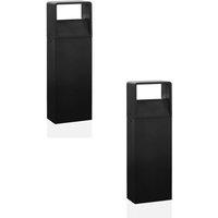 Loops 2 PACK IP44 Outdoor Pedestal Light Modern Anthracite 6W LED Wall Gate Post