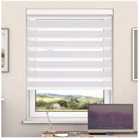 New Edge Blinds Blue Coral Day & Night Zebra Roller Blind with Cassette | Size: 150 cm width x 200 cm drop