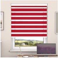 New Edge Blinds Pepper Day & Night Zebra Roller Blind with Cassette in Dark Red | Size: 140 cm width x 220 cm drop