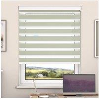 New Edge Blinds Vanilla Day & Night Zebra Roller Blind with Cassette in Ivory | Size: 75 cm width x 200 cm drop