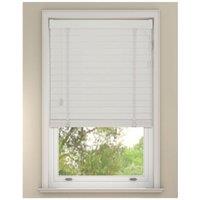 New Edge Blinds White Faux Wood Venetian Blinds with Tapes 120cm Drop | Size: 85 cm width x 130 cm drop
