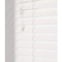 New Edge Blinds Wooden Venetian Blinds with Strings (120cm Drop) Ultra White Gloss | Size: 135 cm width x 130 cm drop
