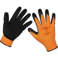 Loops 120 PAIRS Latex Coated Foam Gloves - Large - Improved Grip Lightweight Safety