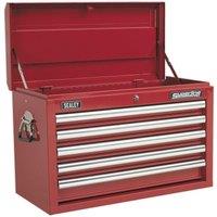 Loops 660 x 315 x 425mm RED 5 Drawer Topchest Tool Chest Lockable Storage Unit Cabinet