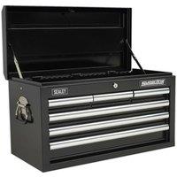 Loops 660 x 315 x 375mm BLACK 6 Drawer Topchest Tool Chest Lockable Storage Cabinet