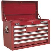 Loops 660 x 315 x 430mm RED 8 Drawer Topchest Tool Chest Lockable Storage Unit Cabinet
