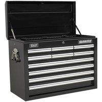 Loops 660 x 315 x 485mm BLACK 10 Drawer Topchest Tool Chest Lockable Storage Cabinet